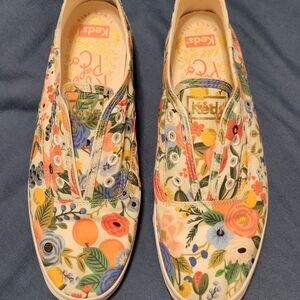 Keds X Rifle Paper Co. CHILLAX Multicolor Floral Sneakers Size 8